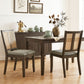 Rattan Dining Chairs Set of 2 with Curved Backrest