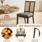 Rattan Dining Chairs Set of 2 with Curved Backrest
