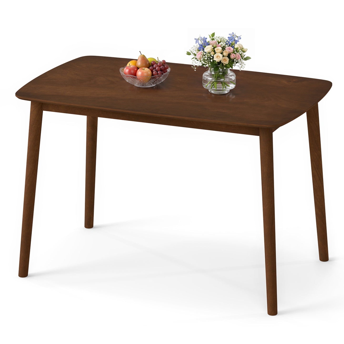 Rectangular Dining Table for 4 - Coffee Finish