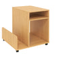 Rolling End Table 3-Tier Mobile Side Table with Side Storage Rack Modern Small Nightstand