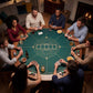 Round Poker Mat for Texas Hold'em 40 inch Portable Foldable Anti-Slip Rubber Base Table Layout