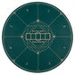 Round Poker Mat for Texas Hold'em 40 inch Portable Foldable Anti-Slip Rubber Base Table Layout
