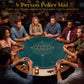 Round Poker Mat for Texas Hold'em 40 inch Portable Foldable Anti-Slip Rubber Base Table Layout