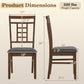 Rubber Wood Dining Chairs Set of 2 with Lattice Back