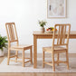 Rubber Wood Dining Chairs Set of 2 with Hollowed Backrest