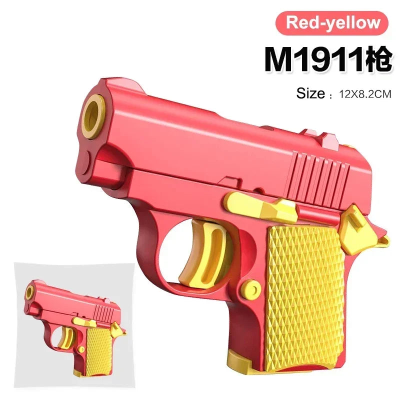 Mini 3D Gravity Printing 1911 Toy Gun | Stress Relief Fidget Toy for Kids and Adults