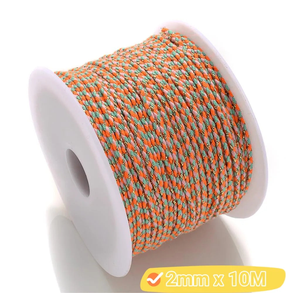 2mm Natural Cotton Rope 10m | DIY Craft Cord for Jewelry and Bohemian Decor