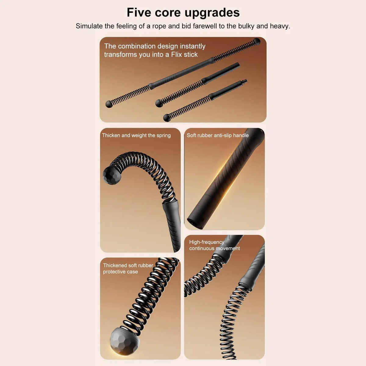 Waterproof Cordless Battle Ropes Portable Home Workout