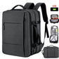 Expandable Waterproof Backpack with USB Port for Laptops