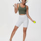 Women's Longline Sports Bra & Padded Yoga Workout Tank