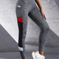 High Waisted Colorblock Mesh Yoga Leggings with Pockets