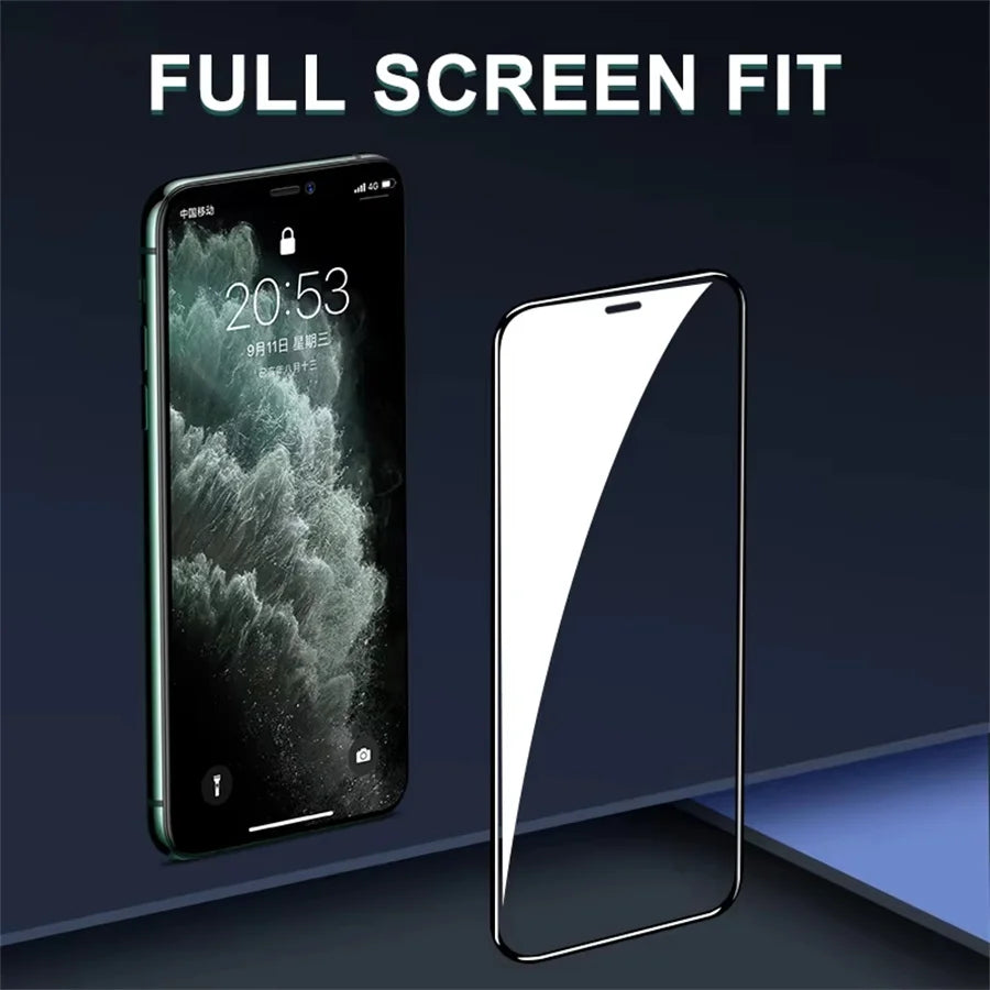 1-2Pcs Tempered Glass for IPhone 16 13 11 12 14 15 Pro Max Mini Screen Protector for IPhone 7 8 15 16 Plus X XR XS MAX SE Glass