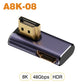 NNBILI HDMI 2.1 Adapter | 48Gbps 8K@60Hz Elbow and Straight Converter