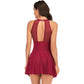 Women's Mesh Swimdress with Shorts