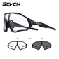 SCVCN Photochromic Cycling Sunglasses Outdoor Sports Running Drving Glasses Road MTB Bicycle Goggles  UV400 Safety Bike Eyewear