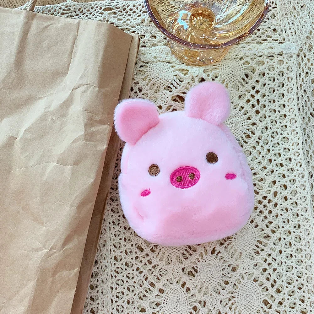 Cartoon Cute Pig Animal Coin Purse | Kawaii Soft Plush Zipper Wallet for Kids