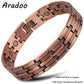 ARADOO  99.9% Pure Copper Bracelet with Double-Row Strength Magnets Jewelry Gift