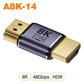 NNBILI HDMI 2.1 Adapter | 48Gbps 8K@60Hz Elbow and Straight Converter