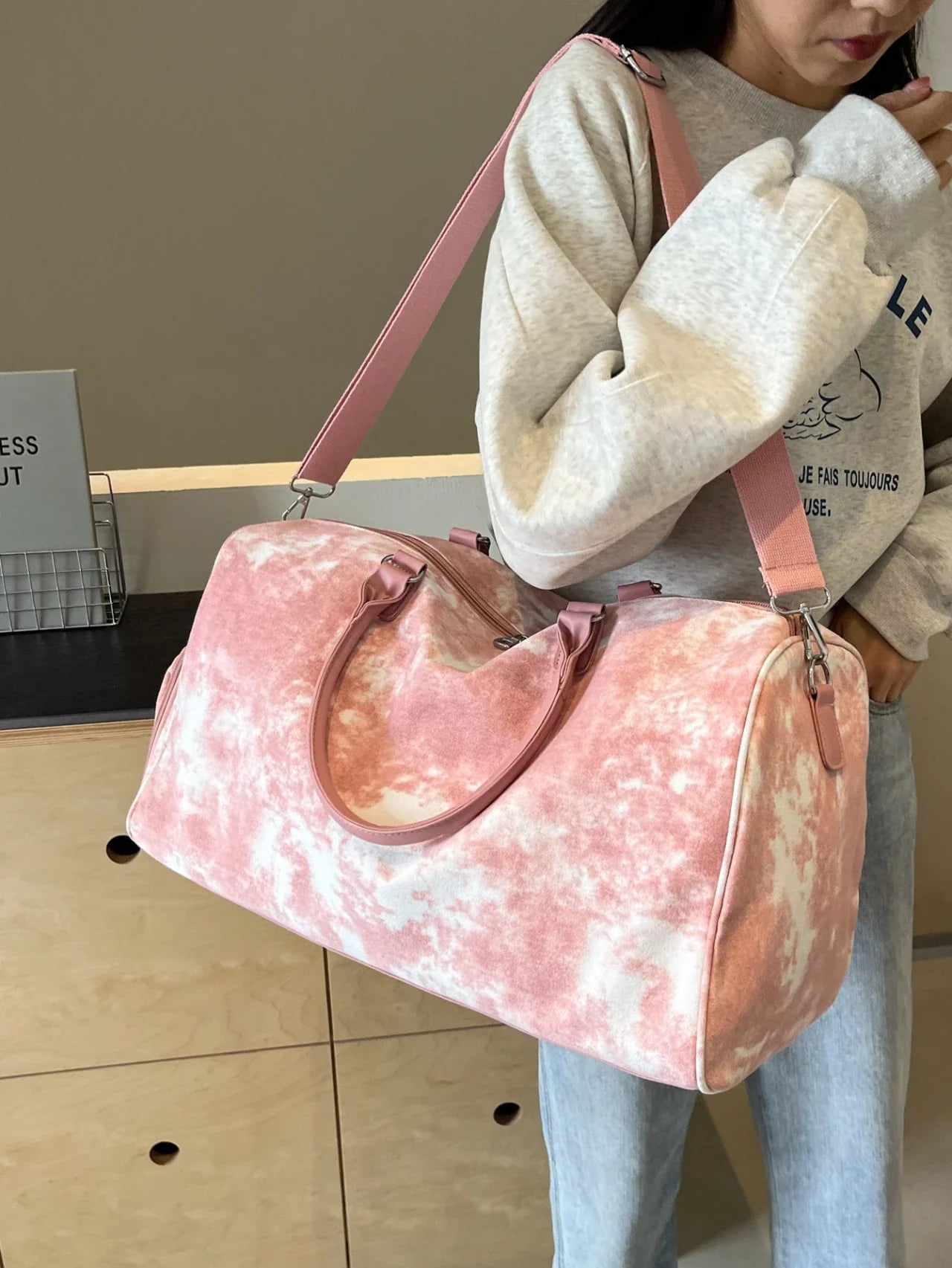Travel Bag with Shoe Storage & Crossbody Versatility