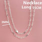 45-60cm Paper Clip Necklace | 925 Sterling Silver Fine Jewelry for Unisex