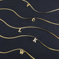 Gold Letter Initial Pendant Necklace | Stainless Steel Snake Chain Jewelry for Women