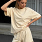 Women's Cotton Two-Piece Short Set Tracksuit