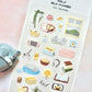 Korean Import Suatelier Lazy Sunday Stickers | Cute Scrapbooking and DIY Journal Decor