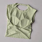 Slim Backless Yoga T-Shirt Vest with Built-In Pads