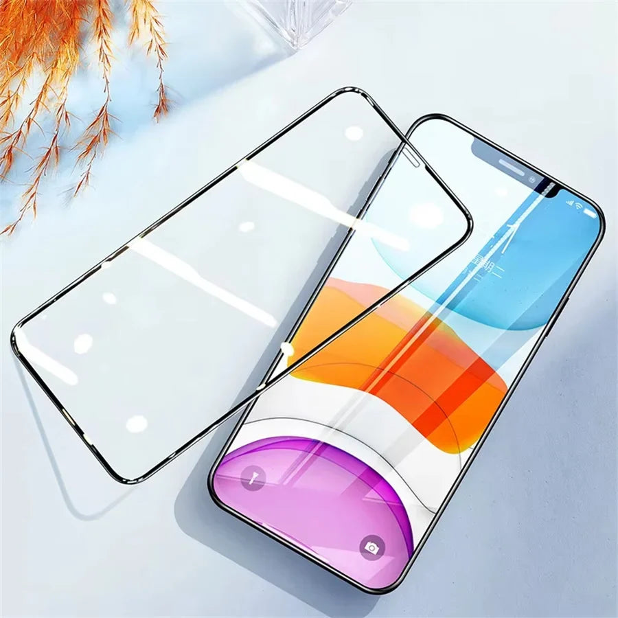 1-2Pcs Tempered Glass for IPhone 16 13 11 12 14 15 Pro Max Mini Screen Protector for IPhone 7 8 15 16 Plus X XR XS MAX SE Glass