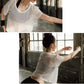 Women’s Mesh Yoga T-Shirt Quick Dry Gym & Running Top