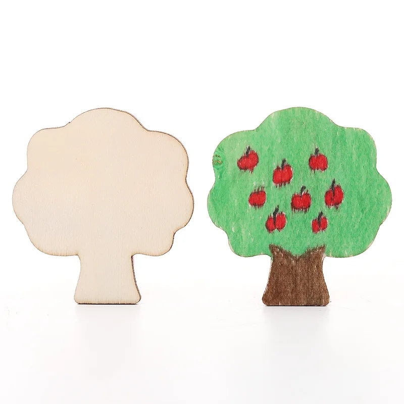 20pcs Montessori Kids Drawing Toys Wooden DIY Painting Stencils Set | Educational Craft Toy for Children