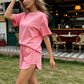 Women's Cotton Two-Piece Short Set Tracksuit