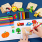 20 Pieces Montessori Wooden Stencil Set | Kids DIY Drawing and Coloring Toys