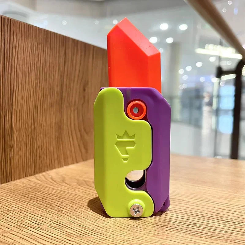 3D Printed Gravity Knife Fidget Toy | Stress Relief Sliding Toy for Kids and Adults