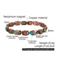 Vinterly Pure Copper Bracelet Magnetic Therapy 22cm Vintage Artificial Turquoise Benefits Chain Link Jewelry Blue Stones Magnets