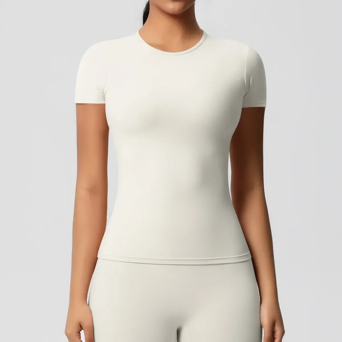 Women’s Solid Compression Gym & Yoga T-Shirt
