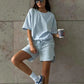 Women's Cotton Two-Piece Short Set Tracksuit