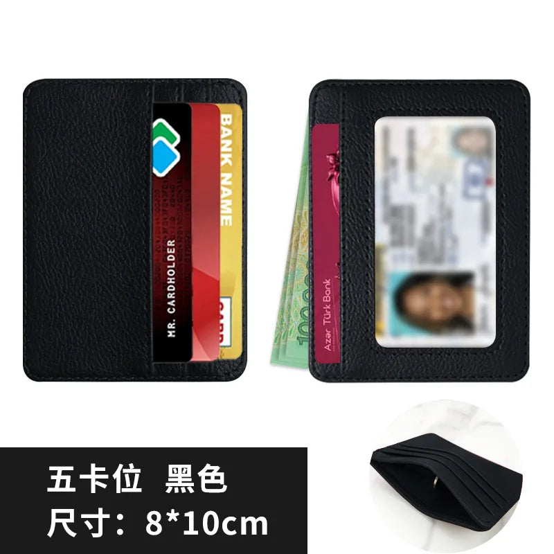 Thin PU Leather Mini Wallet | Slim Credit Card Holder for Men
