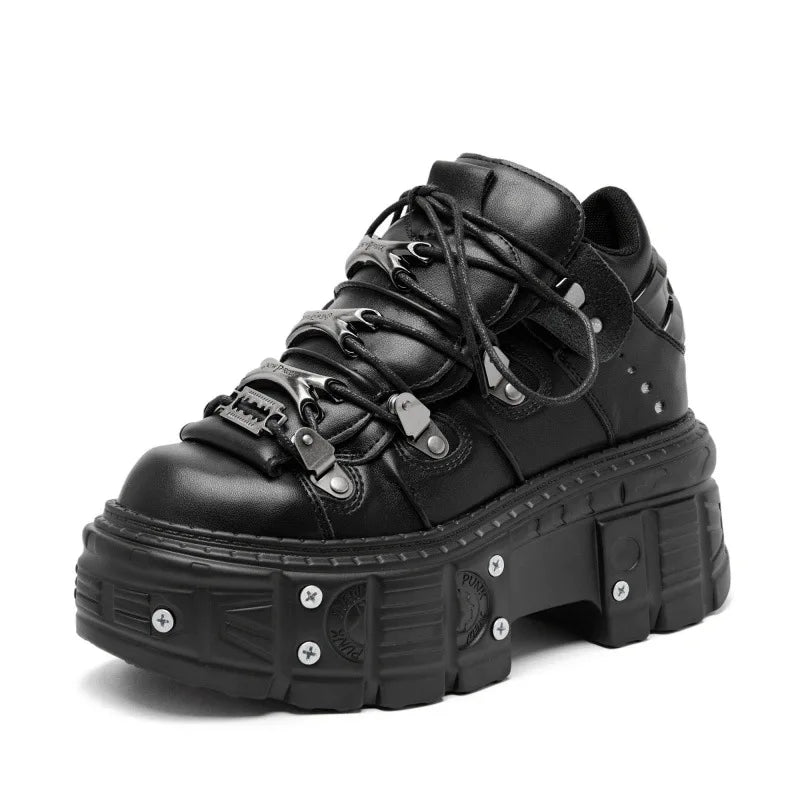 Embrace Your Rebellious Side Gothic Lace-Up Boots