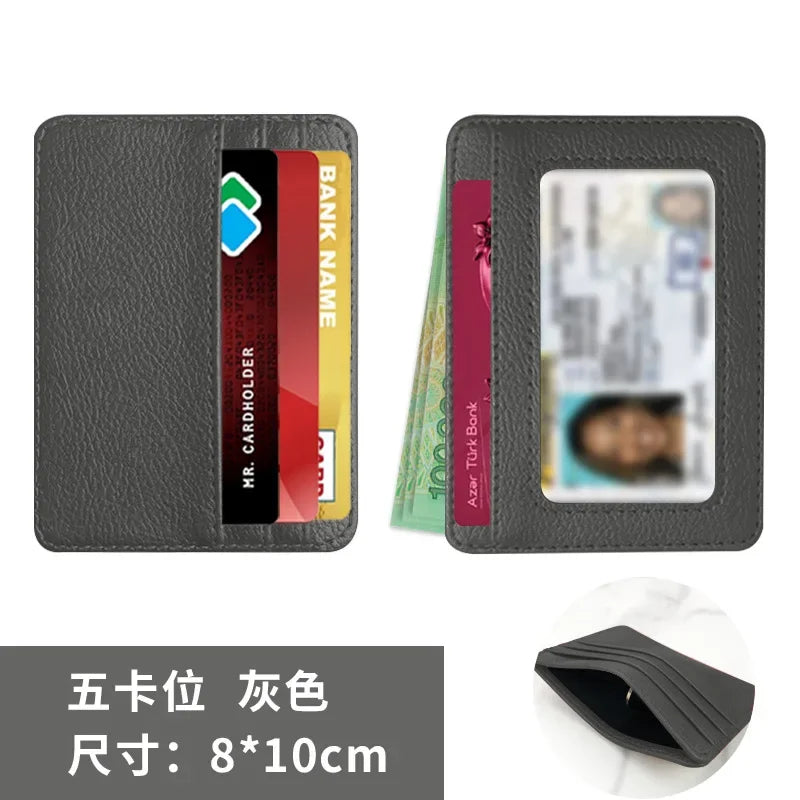 Thin PU Leather Mini Wallet | Slim Bank Credit Card Holder for Men