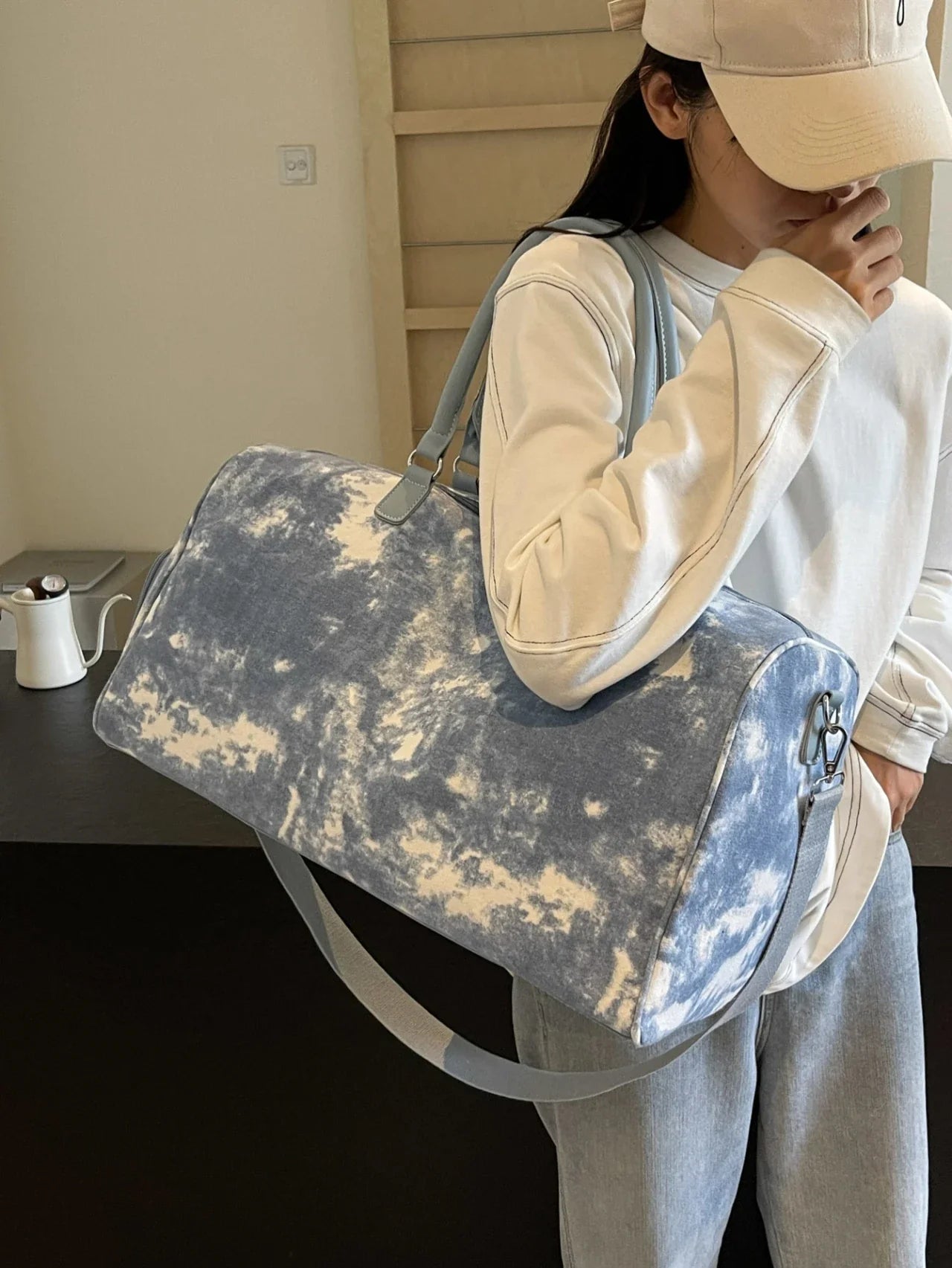 Travel Bag with Shoe Storage & Crossbody Versatility