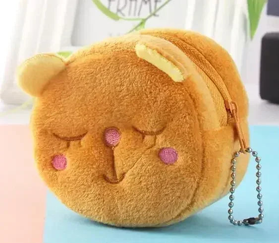 Cartoon Cute Pig Animal Coin Purse | Kawaii Soft Plush Zipper Wallet for Kids