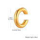 Stainless Steel C-Shaped Ear Clip | Punk Fake Piercing Ear Cuff for Women