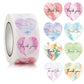 Heart Thank You Stickers | Floral Decorative Sealing Stickers for Wedding Gift Packaging and Small Business Supplies