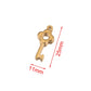 Gold Plated Heart Lock Key Pendant Set | 5pcs Stainless Steel Charms for DIY Jewelry