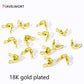 18K Gold Plated Double-Cup Bead Tips | Jewelry Findings for DIY Necklaces and Bracelets