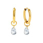 Stainless Steel Waterdrop Zircon Hoop Earrings | Fashion Jewelry for Women and Men