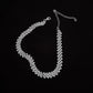 Simple Rhinestone Choker Necklace | Light Luxury Collarbone Chain for Women