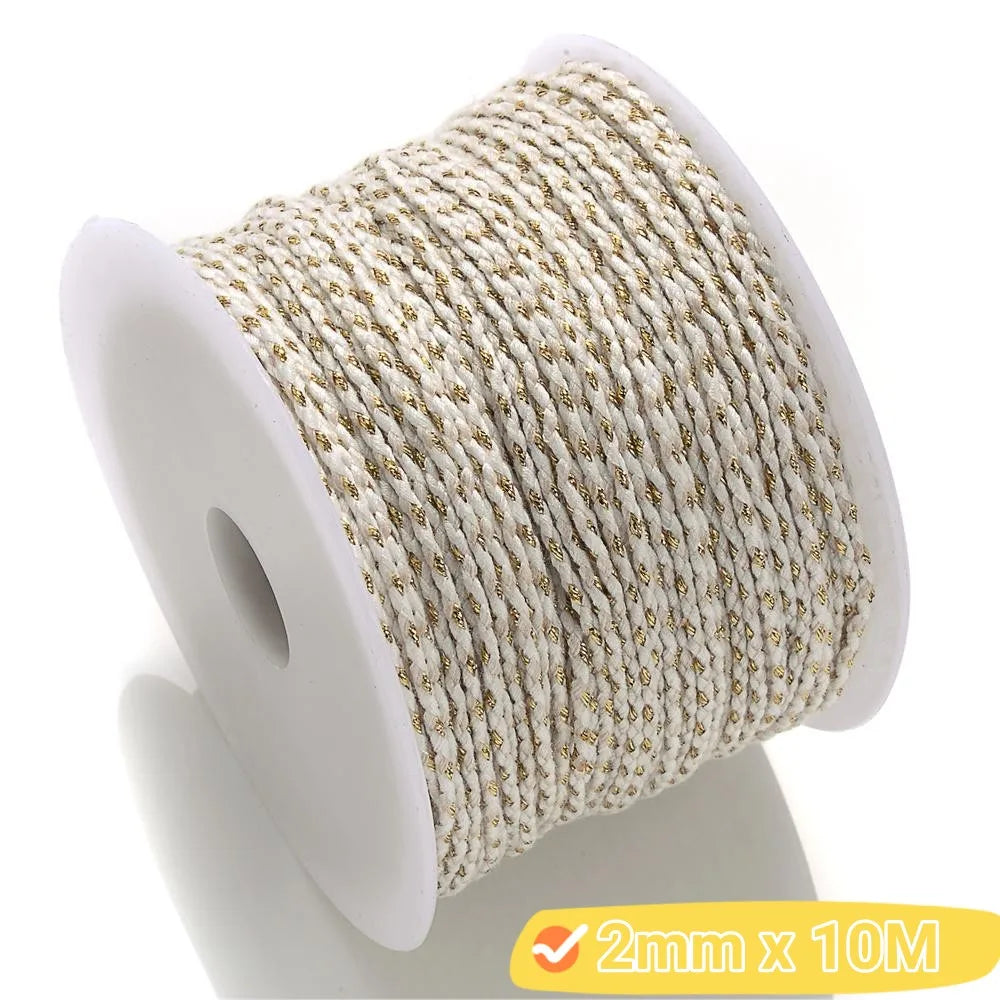 2mm Natural Cotton Rope 10m | DIY Craft Cord for Jewelry and Bohemian Decor
