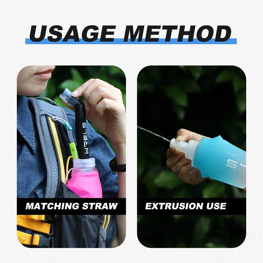 Folding Soft Flask Water Bottle – Portable Hydration Bottle